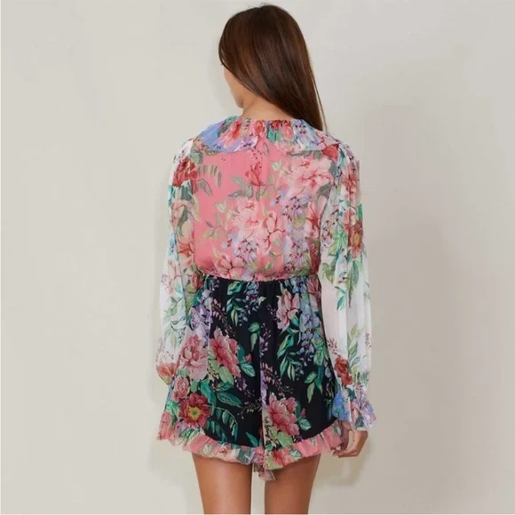 Zimmermann Bellitude Flutter Playsuit in Spliced size 0 - Picture 8 of 12